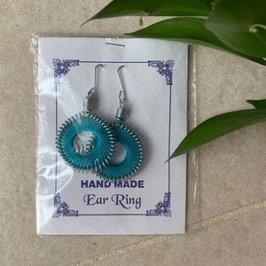 Handmade Earrings from India Beautiful Blue